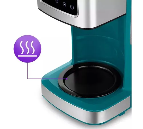 Кофеварка капельная Kitfort КТ-7251 1000Вт бирюзовый/нержавеющая сталь