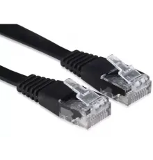 Патч-корд Buro BU-C6-FLAT-3M-B cat.5E molded 3м черный RJ-45 (m)-RJ-45 (m)