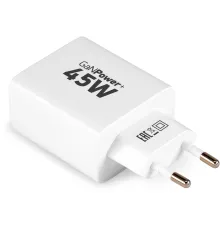 Сетевое зар./устр. Digma Pro DPW4A 45W 3A (PD+QC) USB-C/USB-A универсальное белый (DPW4A5GX11WH)