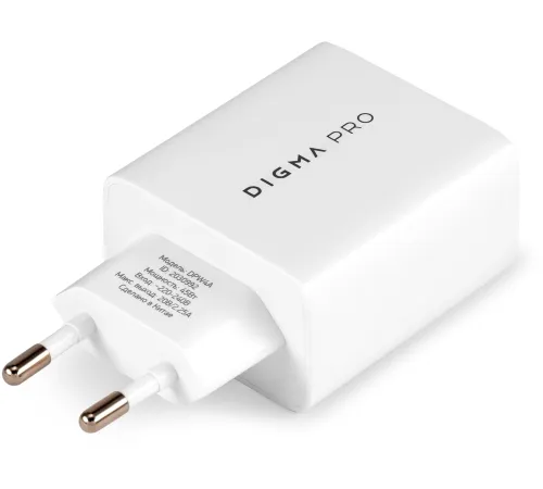 Сетевое зар./устр. Digma Pro DPW4A 45W 3A (PD+QC) USB-C/USB-A универсальное белый (DPW4A5GX11WH) Сетевое зар./устр. Digma Pro DPW4A 45W 3A (PD+QC) USB-C/USB-A универсальное белый (DPW4A5GX11WH)