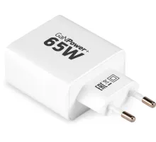 Сетевое зар./устр. Digma Pro DPW6B 65W 3.25A (PD+QC) 2хUSB-C/USB-A универсальное белый (DPW6B5GX12WH)