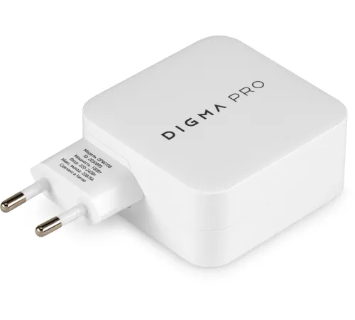 Сетевое зар./устр. Digma Pro DPW10B 100W 5A (PD+QC) 2хUSB-C/USB-A универсальное белый (DPW1B0G012WH) Сетевое зар./устр. Digma Pro DPW10B 100W 5A (PD+QC) 2хUSB-C/USB-A универсальное белый (DPW1B0G012WH)