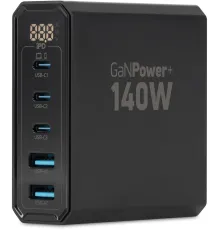 Настольное зар./устр. Digma Pro DPW10A 140W 5A (PD+QC) 3хUSB-C/2xUSB-A универсальное черный (DPW1A4G024BK)