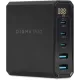 Настольное зар./устр. Digma Pro DPW10A 140W 5A (PD+QC) 3хUSB-C/2xUSB-A универсальное черный (DPW1A4G024BK)