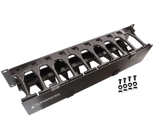 Кабельный органайзер Lanmaster LAN-ORG-PF/S-1U пальцы 1U шир.:19" глуб.:106мм
