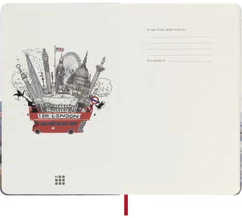 Блокнот Moleskine LIMITED EDITION I AM LONDON LEQP060IAMLO Large 130х210мм 240стр. слоновая кость страницы линейка твердая обложка подар.кор. белый Блокнот Moleskine LIMITED EDITION I AM LONDON LEQP060IAMLO Large 130х210мм 240стр. слоновая кость страницы линейка твердая обложка подар.кор. белый