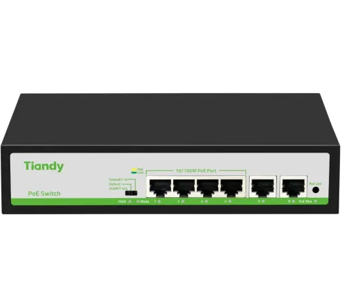 Коммутатор Tiandy TC-P3S06 F/0420/AT/55 Коммутатор Tiandy TC-P3S06 F/0420/AT/55