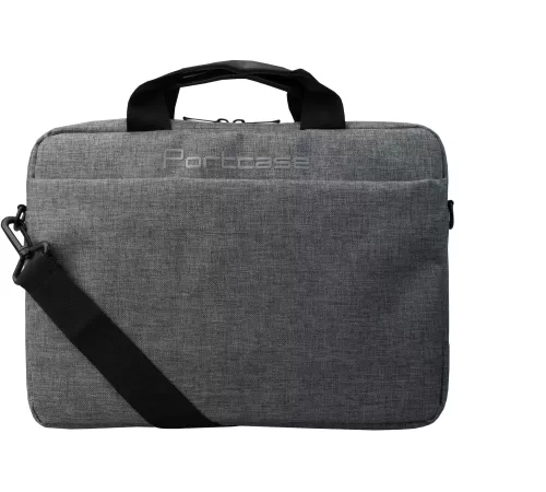 Сумка для ноутбука 14" Portcase KCB-1614 серый нейлон/полиэстер (KCB-1614 GREY) (упак.:25шт)