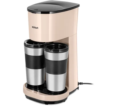 Кофеварка капельная Kitfort КТ-7303 800Вт бежевый/черный Кофеварка капельная Kitfort КТ-7303 800Вт бежевый/черный