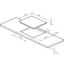 Индукционная варочная поверхность Lex EVI 641C IV слоновая кость