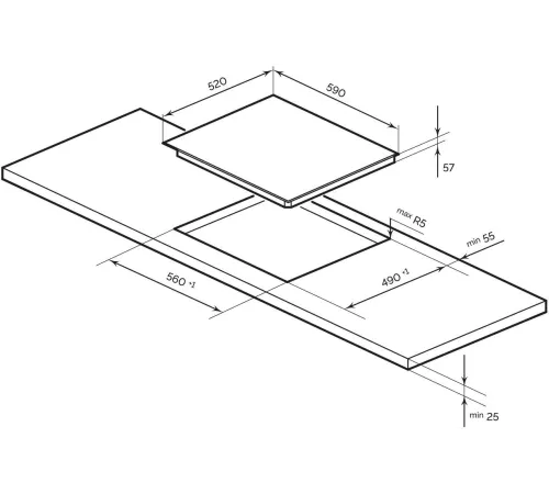 Индукционная варочная поверхность Lex EVI 640 R1 BL черный Индукционная варочная поверхность Lex EVI 640 R1 BL черный