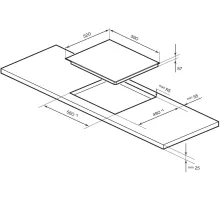 Индукционная варочная поверхность Lex EVI 640 R2 BL черный