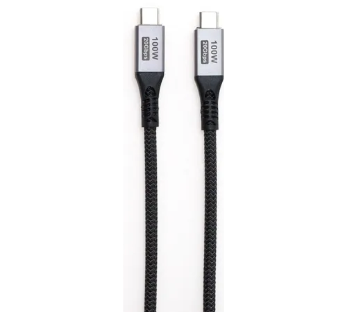 Кабель Premier 100W/4K 60HZ/20GBS USB Type-C (m)-USB Type-C (m) 1м черный Кабель Premier 100W/4K 60HZ/20GBS USB Type-C (m)-USB Type-C (m) 1м черный