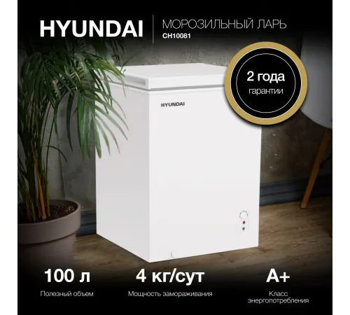 Морозильный ларь Hyundai CH10081 белый