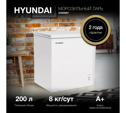 Морозильный ларь Hyundai CH20081 белый