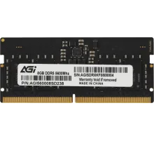 Память DDR5 8GB 5600MHz AGi AGI560008SD238 RTL PC5-44800 CL40 SO-DIMM 262-pin 1.1В single rank Ret