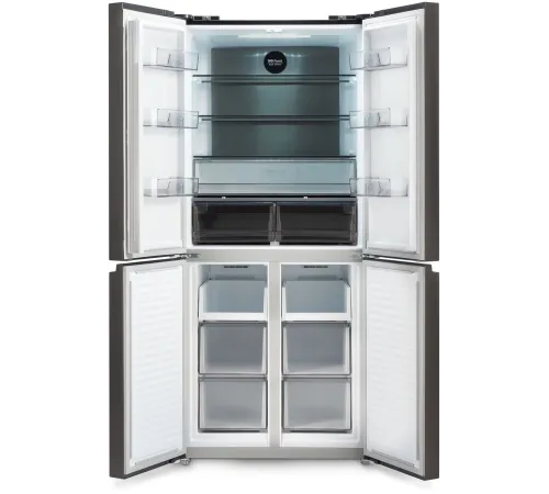 Холодильник Hyundai CM45043F 3-хкамерн. черная сталь