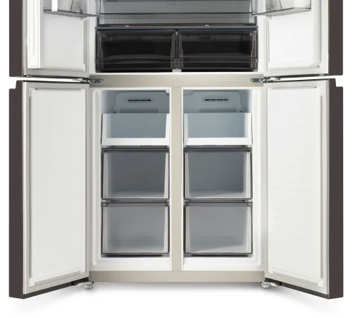 Холодильник Hyundai CM45043F 3-хкамерн. черная сталь