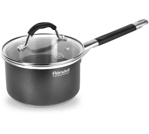 Ковш Rondell Stern RDS-008, 1.9л, с крышкой 16см, серый