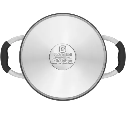 Кастрюля Rondell Stern RDS-019 4.7л. d=24см (с крышкой) серый Кастрюля Rondell Stern RDS-019 4.7л. d=24см (с крышкой) серый