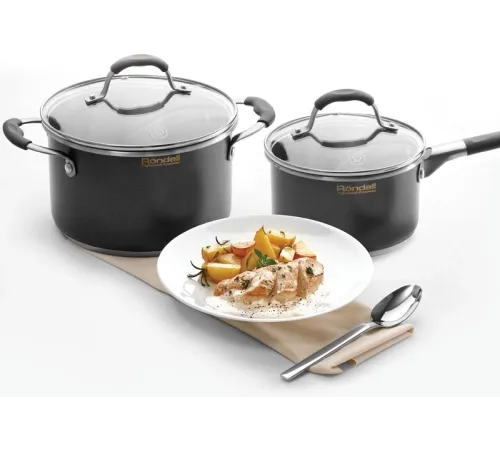 Кастрюля Rondell Stern RDS-019 4.7л. d=24см (с крышкой) серый Кастрюля Rondell Stern RDS-019 4.7л. d=24см (с крышкой) серый