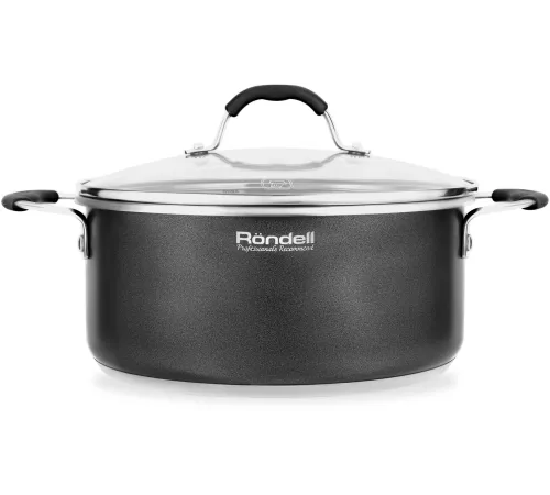Кастрюля Rondell Stern RDS-019 4.7л. d=24см (с крышкой) серый Кастрюля Rondell Stern RDS-019 4.7л. d=24см (с крышкой) серый