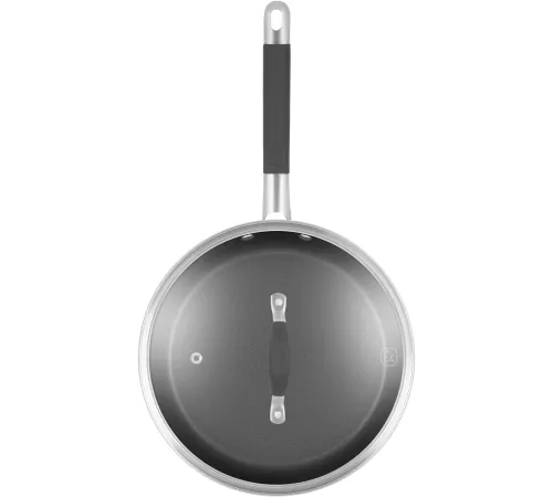 Сковорода Rondell Stern RDS-092 круглая 24см покрытие: Excalibur ручка несъемная (с крышкой) серый