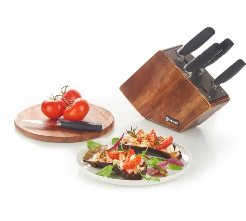 Набор ножей кухон. Rondell RD-482 компл.:6предм. с подставкой черный подар.коробка Набор ножей кухон. Rondell RD-482 компл.:6предм. с подставкой черный подар.коробка