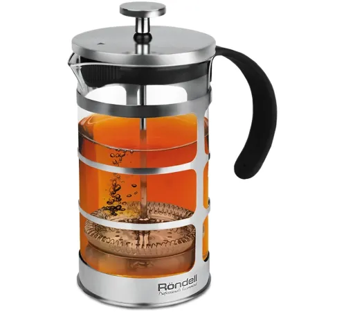 Френч-пресс Rondell Bond RDS-708 0.6л стальной/черный Френч-пресс Rondell Bond RDS-708 0.6л стальной/черный