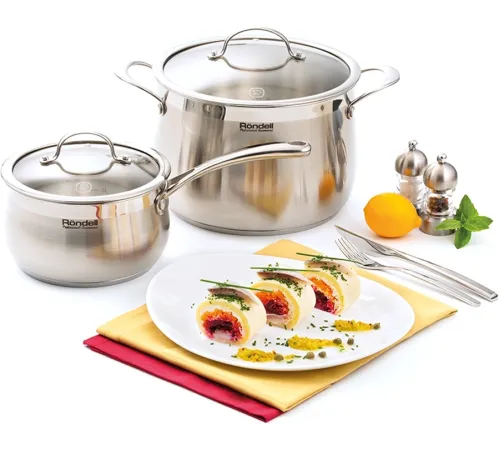 Кастрюля Rondell Admiring RDS-725, 3.8л, 20см, с крышкой, стальной