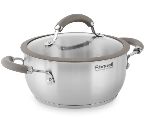 Кастрюля Rondell Balance RDS-753 2л. d=18см (с крышкой) стальной Кастрюля Rondell Balance RDS-753 2л. d=18см (с крышкой) стальной