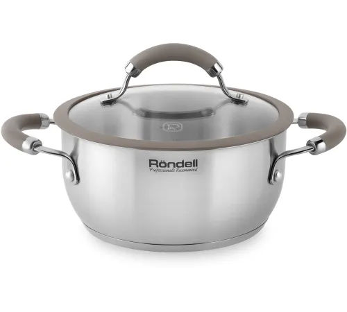 Кастрюля Rondell Balance RDS-753 2л. d=18см (с крышкой) стальной Кастрюля Rondell Balance RDS-753 2л. d=18см (с крышкой) стальной