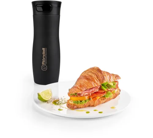 Термокружка для напитков Rondell Tezoro RDS-836 0.4л. черный картонная коробка