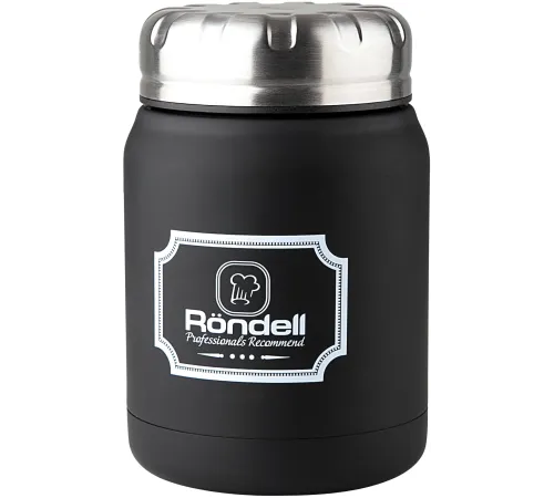 Термос для напитков/еды Rondell Picnic RDS-942 0.5л. черный картонная коробка Термос для напитков/еды Rondell Picnic RDS-942 0.5л. черный картонная коробка