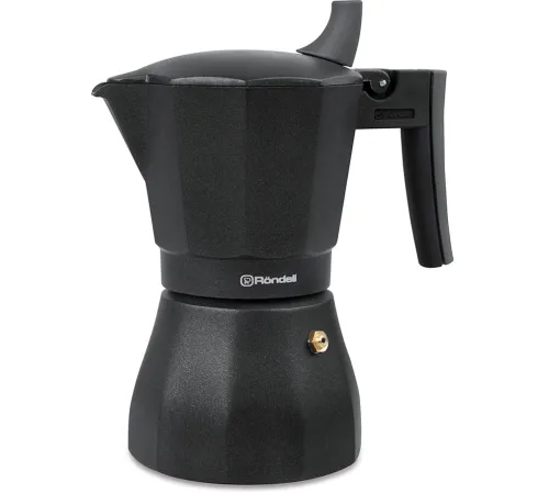 Кофеварка гейзерная Rondell Kafferro RDA-994, 0.45л, алюминий, черный