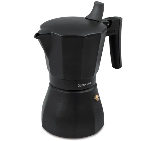 Кофеварка гейзерная Rondell Kafferro RDA-994, 0.45л, алюминий, черный