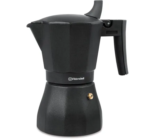 Кофеварка гейзерная Rondell Kafferro RDA-994, 0.45л, алюминий, черный