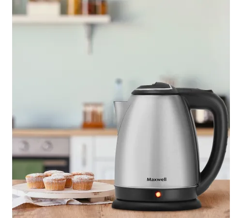 Чайник электрический Maxwell MW-1081 1.8л. 1850Вт сталь корпус: металл/пластик