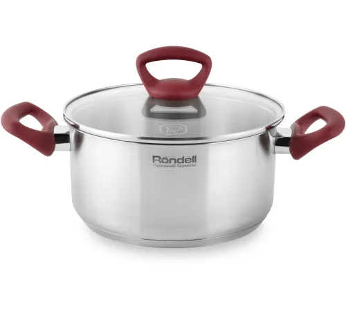 Кастрюля Rondell Heidi RDS-1114, 4.8л, с крышкой, 24см, стальной