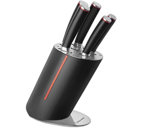 Набор ножей кухон. Rondell RD-1130 компл.:6предм. с подставкой черный подар.коробка Набор ножей кухон. Rondell RD-1130 компл.:6предм. с подставкой черный подар.коробка
