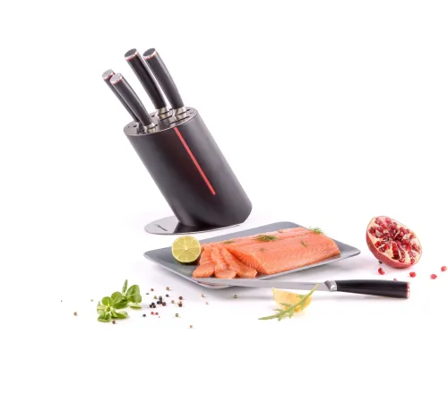 Набор ножей кухон. Rondell RD-1130 компл.:6предм. с подставкой черный подар.коробка Набор ножей кухон. Rondell RD-1130 компл.:6предм. с подставкой черный подар.коробка