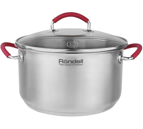 Кастрюля Rondell Sorge RDS-1221 5.1л. d=24см (с крышкой) стальной Кастрюля Rondell Sorge RDS-1221 5.1л. d=24см (с крышкой) стальной