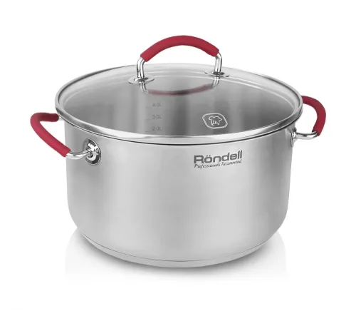 Кастрюля Rondell Sorge RDS-1221 5.1л. d=24см (с крышкой) стальной Кастрюля Rondell Sorge RDS-1221 5.1л. d=24см (с крышкой) стальной