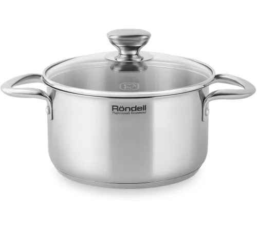 Кастрюля Rondell Merkur RDS-1224 5.1л. d=24см (с крышкой) стальной Кастрюля Rondell Merkur RDS-1224 5.1л. d=24см (с крышкой) стальной