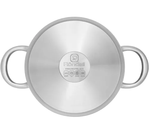 Кастрюля Rondell Merkur RDS-1224 5.1л. d=24см (с крышкой) стальной Кастрюля Rondell Merkur RDS-1224 5.1л. d=24см (с крышкой) стальной