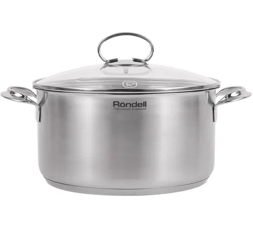 Кастрюля Rondell Zart RDS-1227 5.1л. d=24см (с крышкой) стальной
