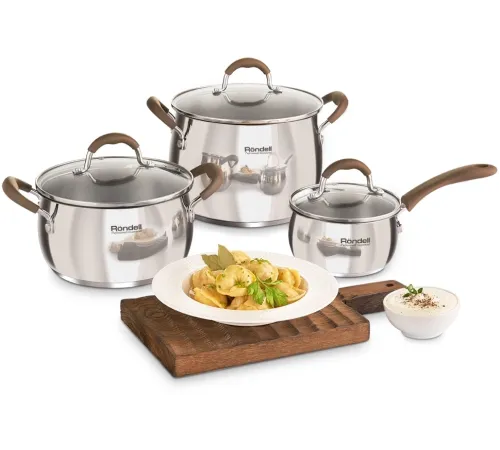 Кастрюля Rondell Konzept RDS-1230 6л. d=22см (с крышкой) стальной Кастрюля Rondell Konzept RDS-1230 6л. d=22см (с крышкой) стальной