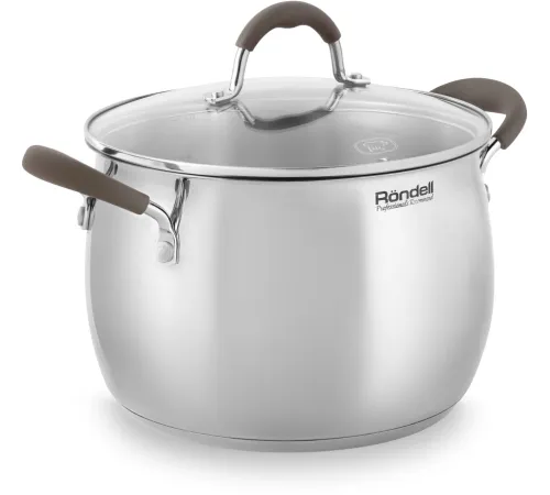 Кастрюля Rondell Konzept RDS-1230 6л. d=22см (с крышкой) стальной Кастрюля Rondell Konzept RDS-1230 6л. d=22см (с крышкой) стальной