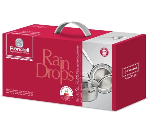 Ковш Rondell RainDrops RDS-1292 1.7л. d=16см (с крышкой) стальной Ковш Rondell RainDrops RDS-1292 1.7л. d=16см (с крышкой) стальной