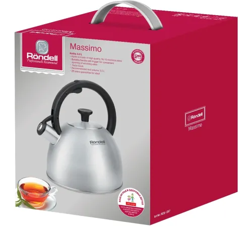 Чайник металлический Rondell Massimo RDS-1297 3л. стальной